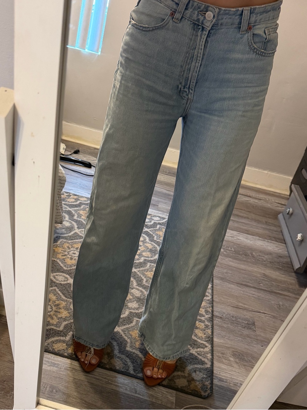 Zara Light Blue high waisted wide-Leg Women’s Jeans